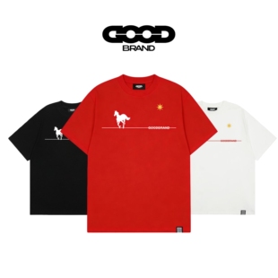 GB-GOODBRAND战马短袖 上海限定红色短袖T恤 马年本命年情侣款