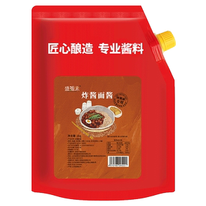 盛源来炸酱面专用酱1kg*10袋整箱批发韩国春酱黑酱饭店韩餐店商用