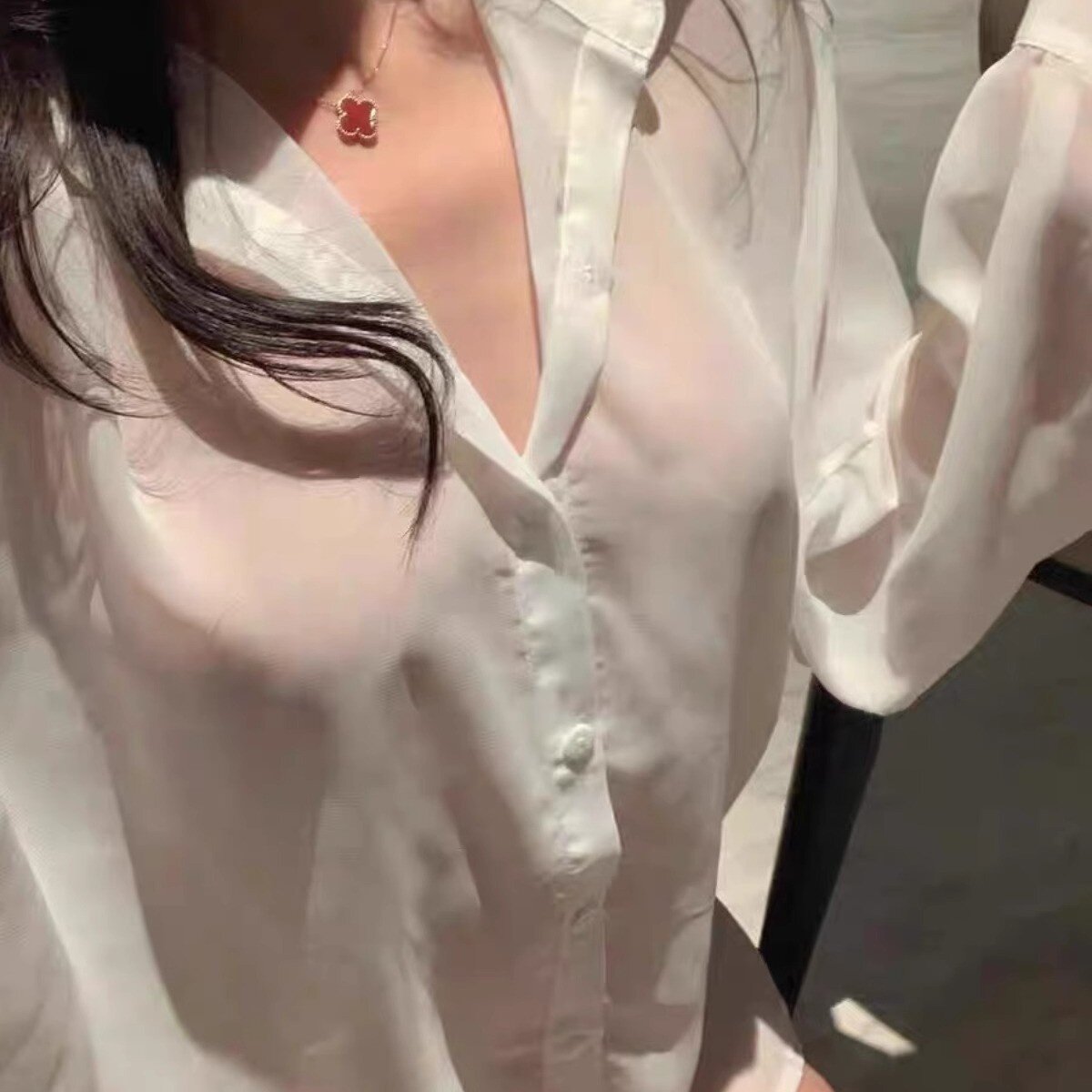 家居服内衣雪纺男友风衬衫休闲夜店露背睡衣秘书制服居家战袍女