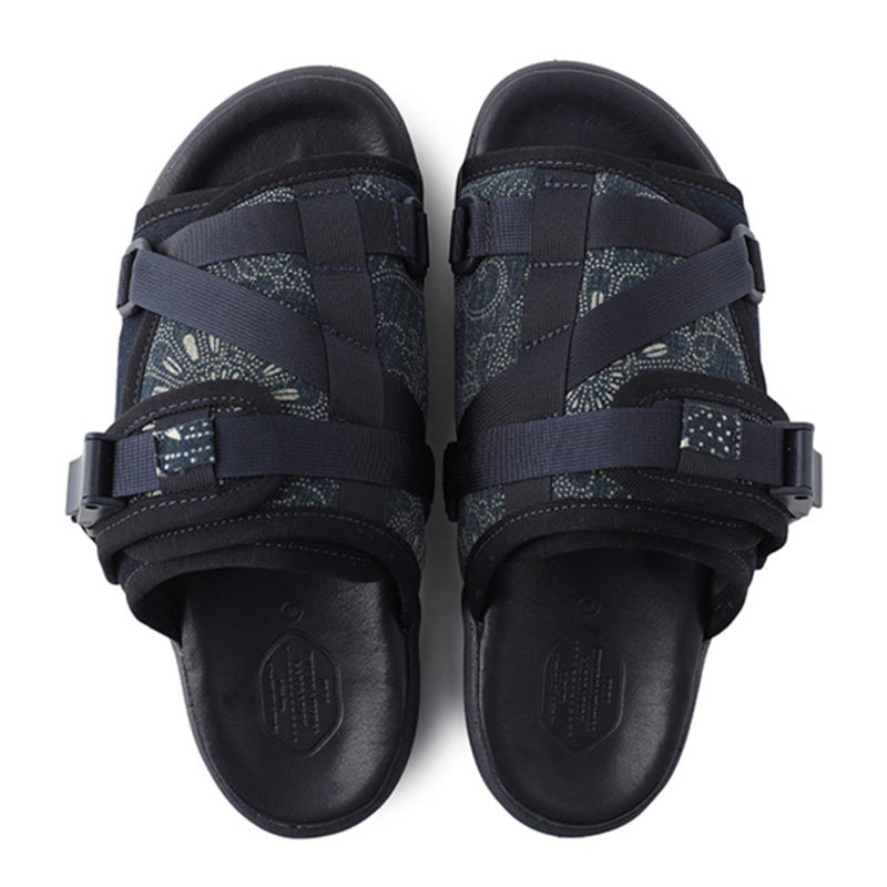 visvim cantq christo ict古布男士厚底夏真皮防臭藤原浩拖鞋