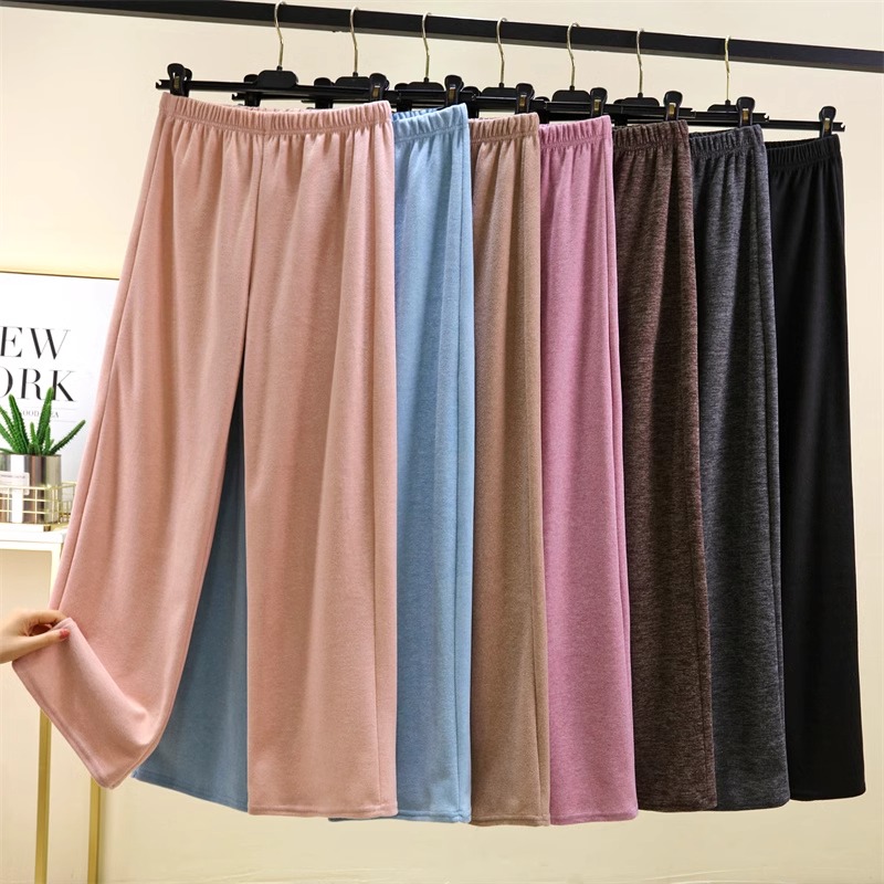 冬季德绒家居裤长裤女