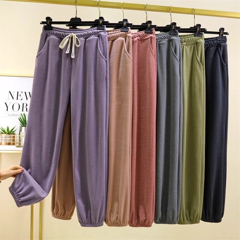 德绒女卫裤秋冬加厚加绒宽松束脚裤显瘦保暖长裤小脚休闲裤运动裤,女装/女士精品,卫裤,淘宝优惠券,粉丝福利购,淘宝优惠卷