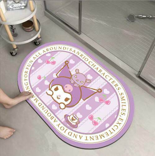 浴室门口垫子入户卡通软硅藻门口泥防滑垫吸水动漫速干地垫卫生间
