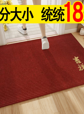 红色入户门地垫别墅门口进门门垫家用除尘防滑玄关耐脏蹭脚垫地毯
