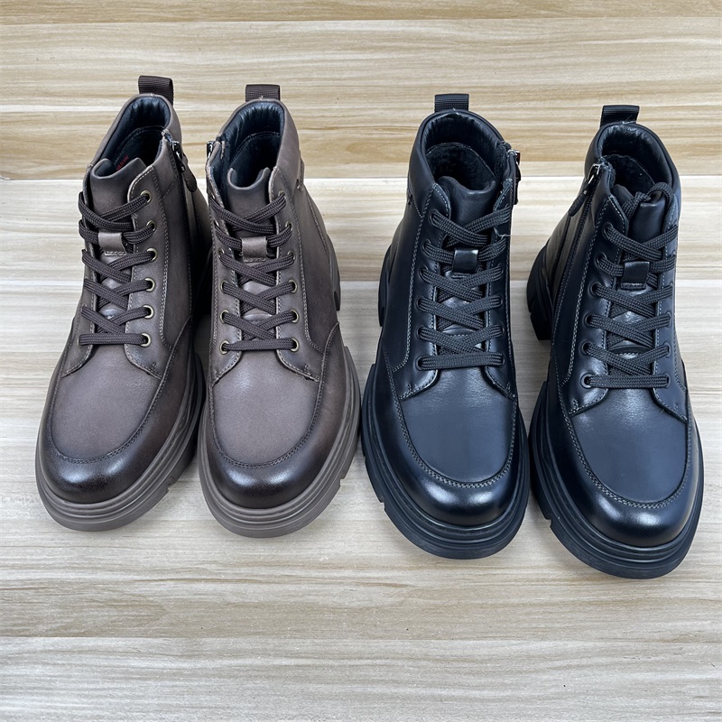 商务马丁靴加绒保暖男靴