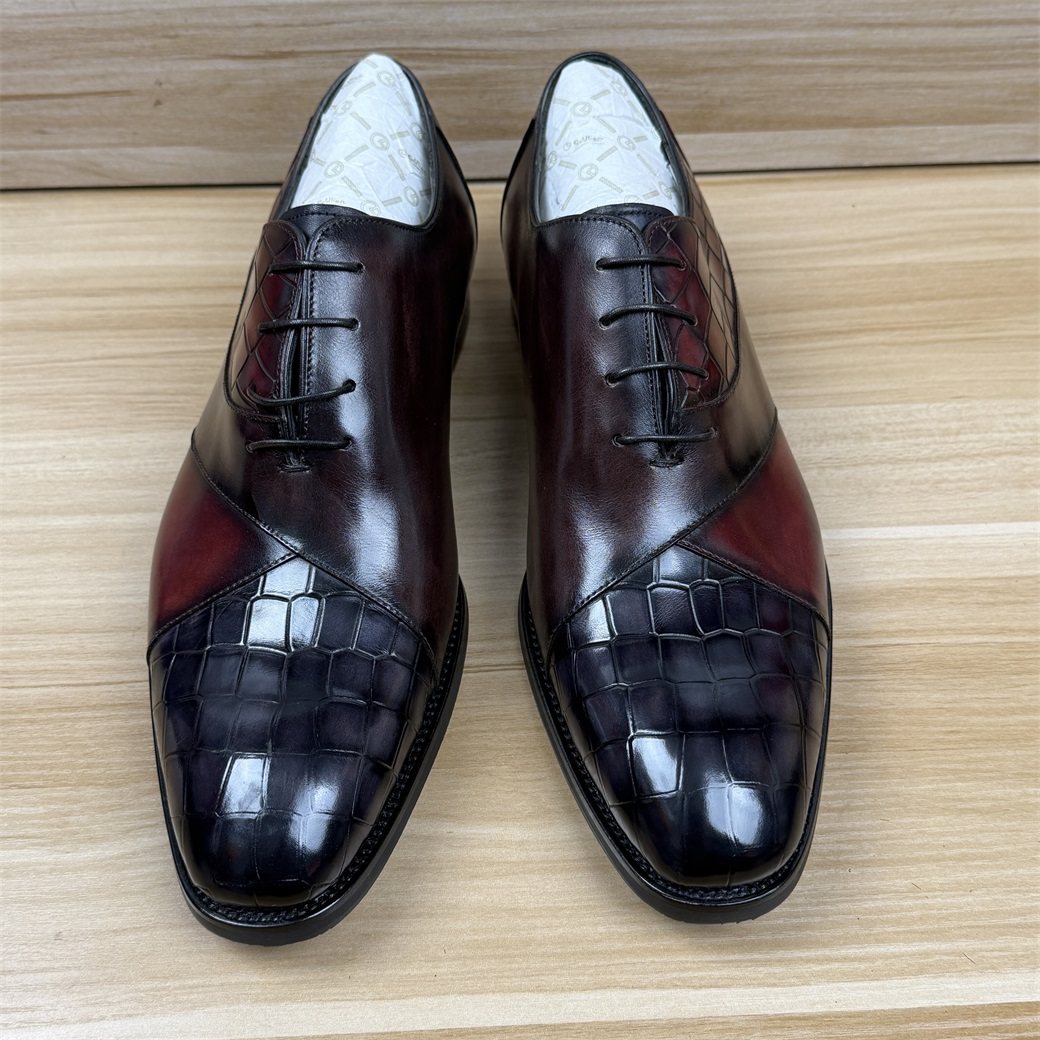43码高端精品系带拼接牛皮时尚商务皮鞋牛津鞋,流行男鞋,正装皮鞋,淘宝优惠券,粉丝福利购,淘宝优惠卷
