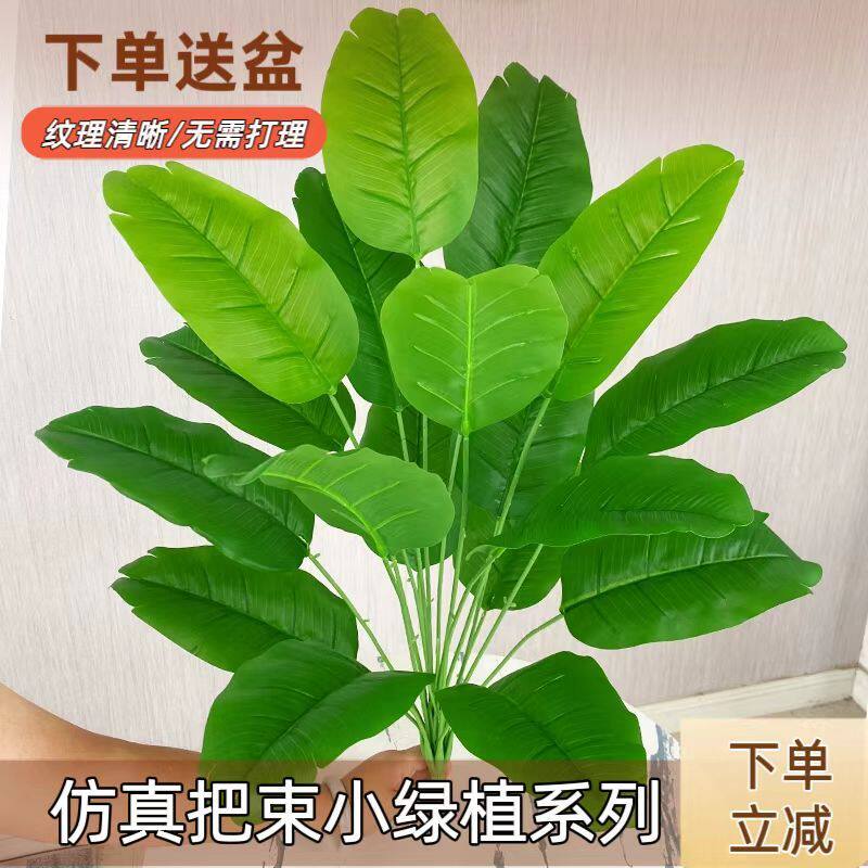 仿真绿植滴水观音龟背红掌仿真花桌面落地盆栽新款办公室内装饰