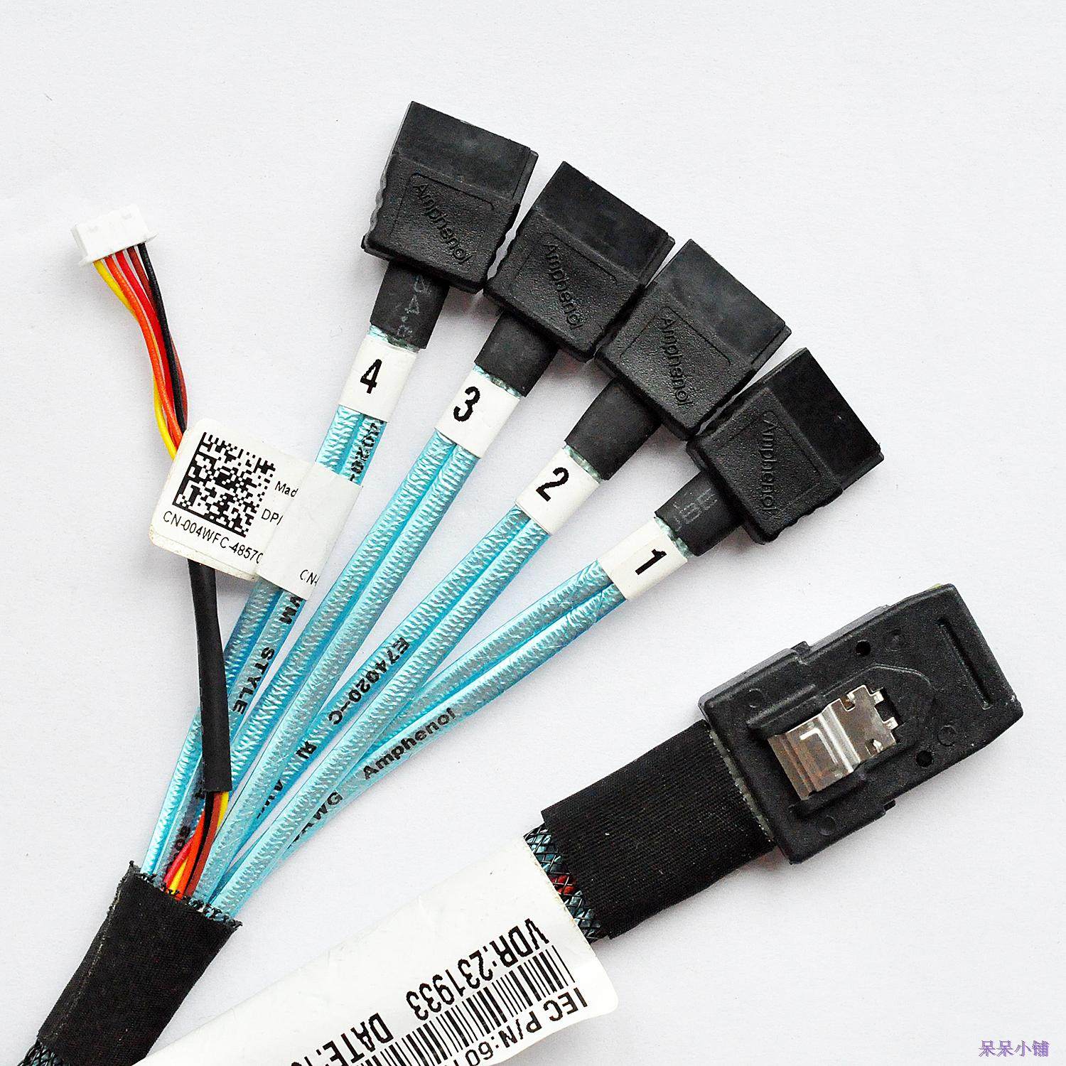 全新安费诺SFF-808736pminiSAS一分四一转四线一分二一转二SATA线图片