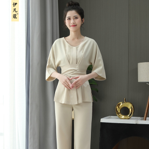 美容院工作服高端宽松足浴spa水疗养生馆技师服套装气质春夏新款