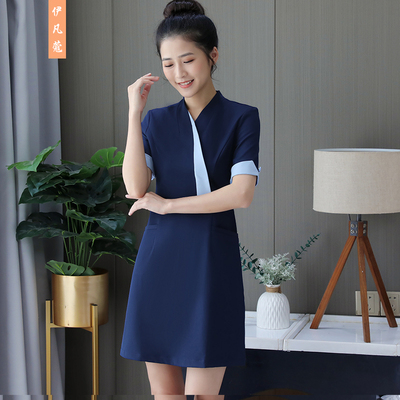 足浴足疗美容院职业工作服连衣裙