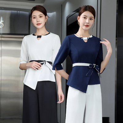 美容院养生足浴SPA秋季新款工服