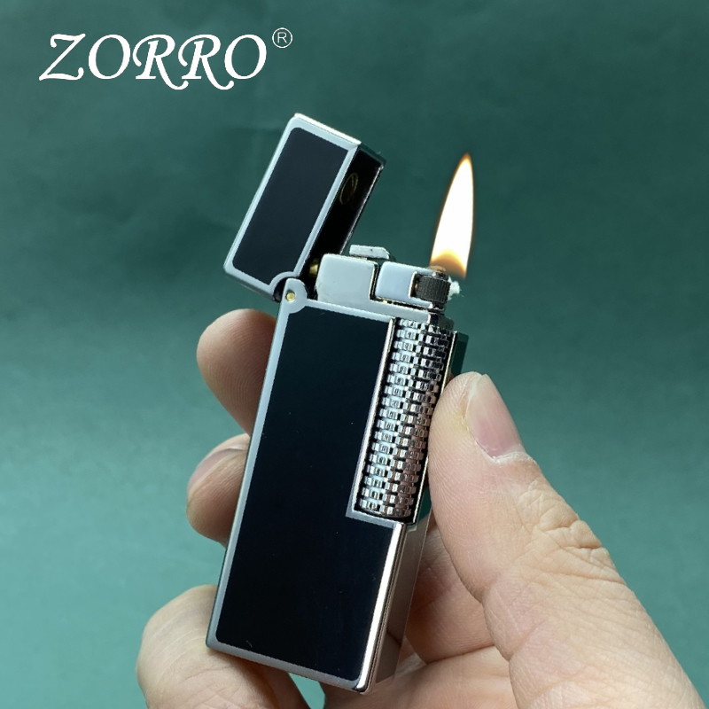 zorro佐罗728煤油打火机新型创意网红窄机侧滑砂轮个性复古送男友-封面