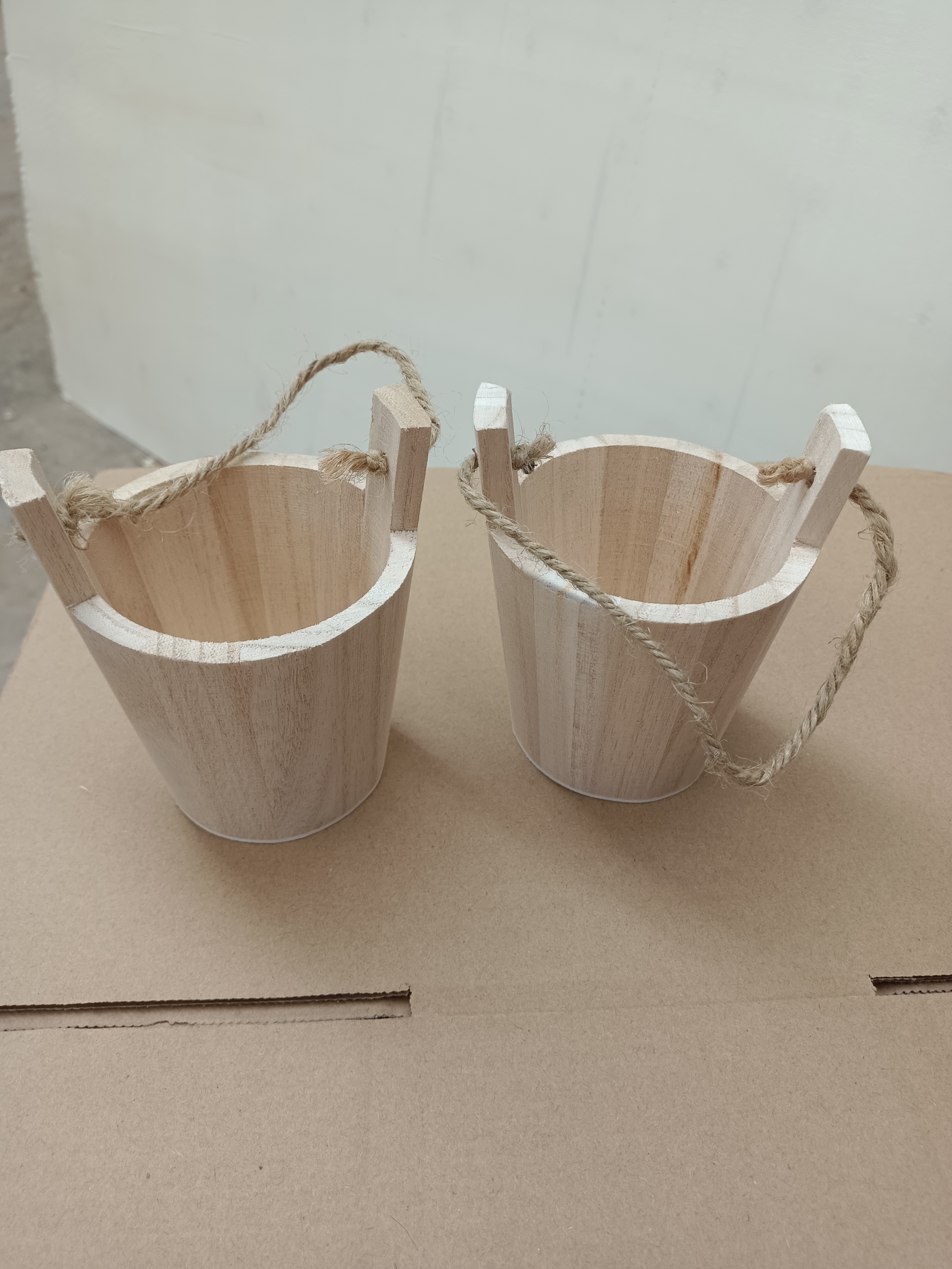 原木色迷你版小水桶 拍摄道具 收纳置物 可收纳 桌面整理