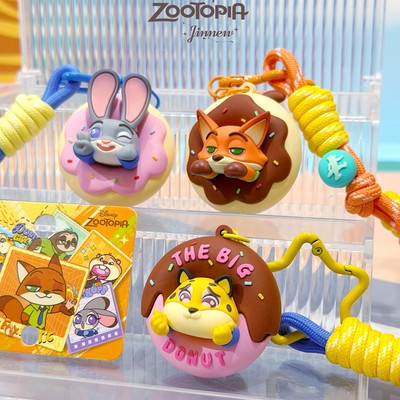 正版迪士尼甜甜圈朱迪尼克公仔钥匙扣卡通创意情侣包包挂件小礼物