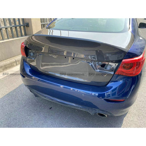 适用于英菲尼迪Q50 13-20 碳纤EPA款一体式鸭尾翼后盖后备箱尾盖