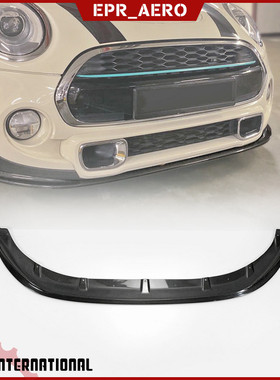 适用于迷你Mini Cooper F56专用 MON款碳纤维前唇小包围 前铲下巴
