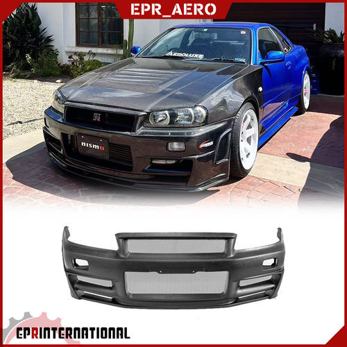 适用于日产 GTR R34 NSM款碳纤维前保险杠包围前杠前车前脸改装件