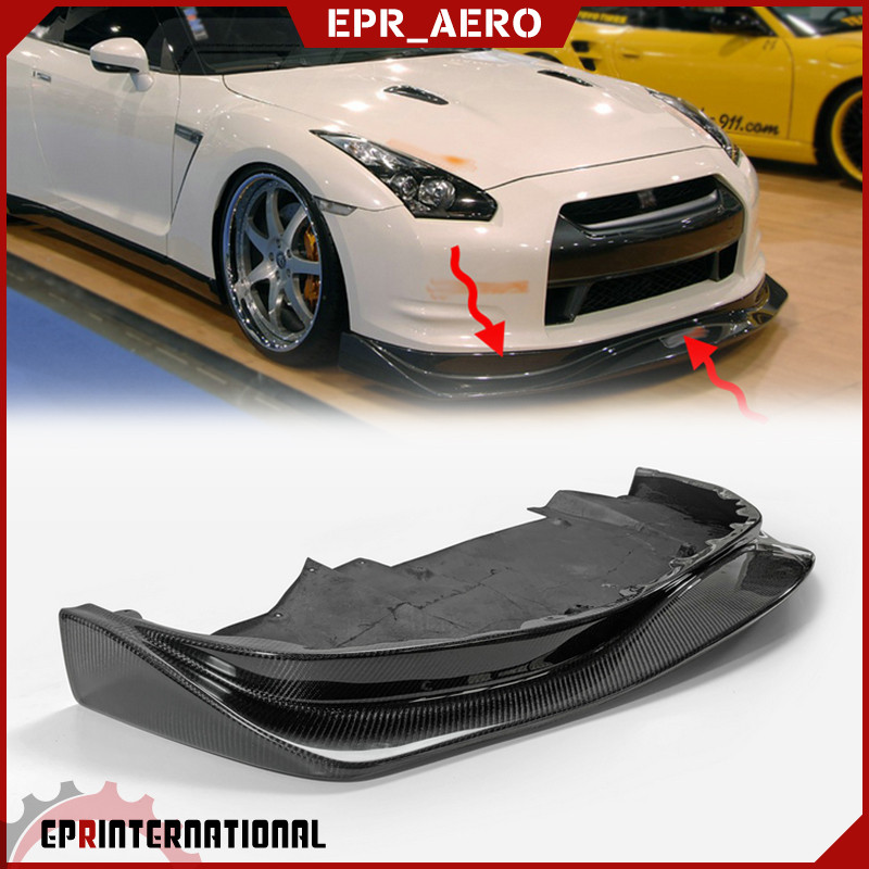 适用于前期 日系战神GTR R35碳纤维改装 Amuse款前唇 前铲 前下巴