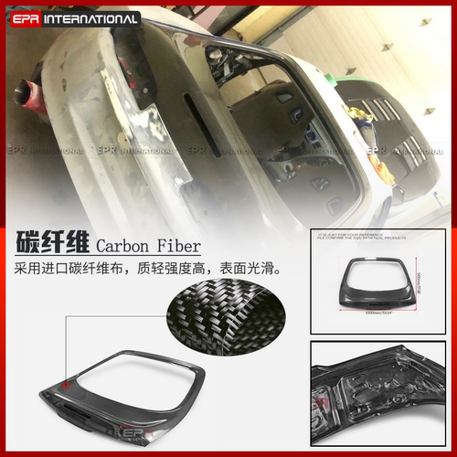 适用于丰田93-98 牛魔王Supra MK4 JZA80碳纤维改装尾盖 原厂后盖