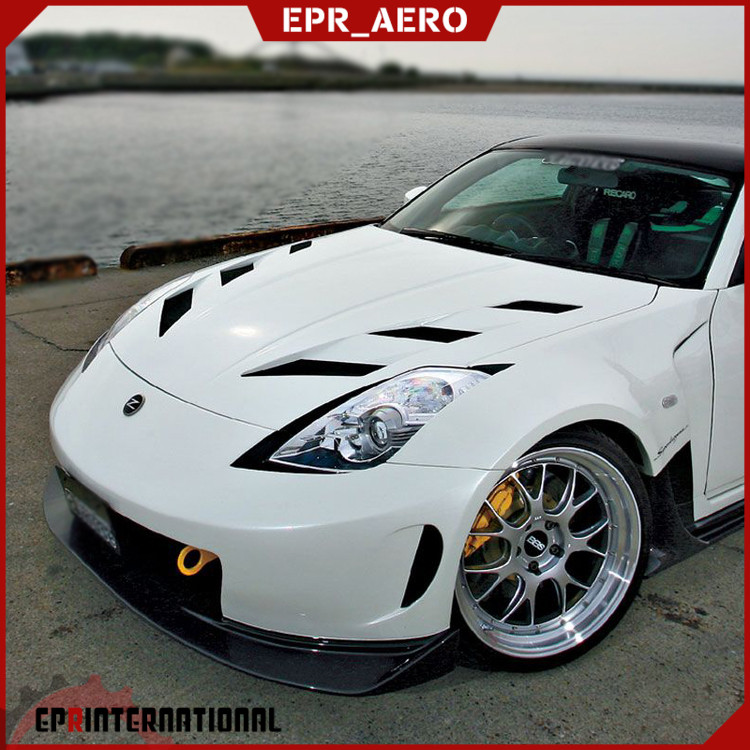 适用于350Z引擎机盖改装 恶魔Z33车头盖 Amuse款碳纤维发动机上盖