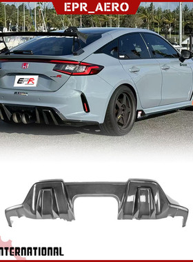 适用于本田思域 FL5 TYPE R 干碳纤维OTD款 后唇后扰流后底板改装