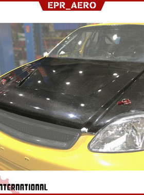 适用于六代思域Civic96-00 EK Vented开孔款碳纤维改装机盖引擎盖
