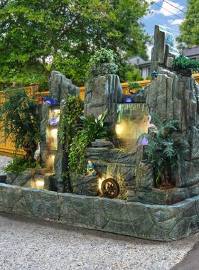 大型室内室外假山流水景观喷泉别墅花园庭院阳台山水盆景瀑布鱼池