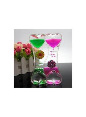 动感创意双色双心油漏沙漏油滴漏水漏水滴彩色计时器沙漏生日礼品