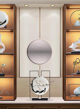 新中式家居摆件样板间高端软装茶室客厅酒柜开放格玄关博古架饰品