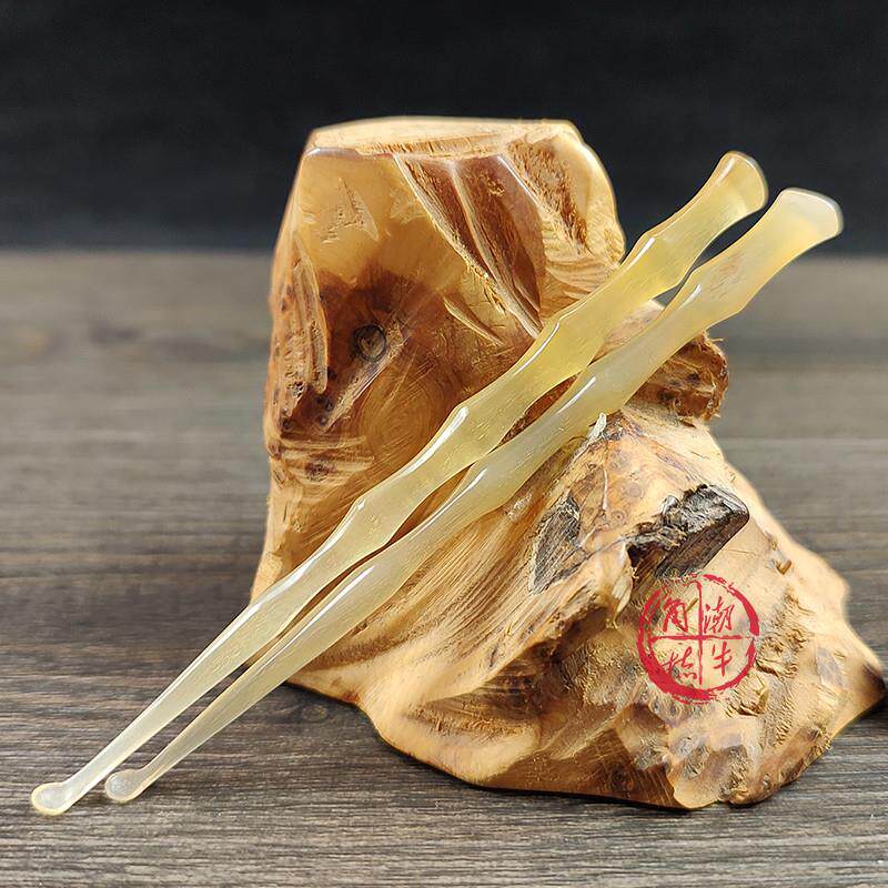天然手工黄牛角耳勺挖耳工具宝宝儿童成人使用采耳清洁耳扒扣耳屎