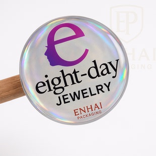 滴胶贴纸定制3D镭射银高亮视觉感适用于礼品工艺品珠宝盒装饰标贴