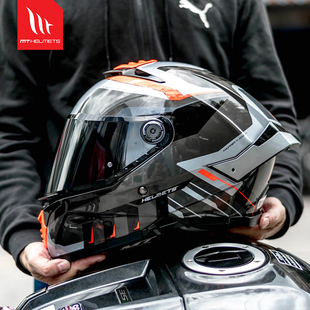 西班牙MT雷神4头盔摩托车全盔男女款双镜片大尾翼四季通用3C认证