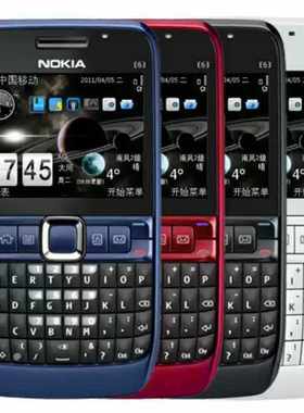 Nokia/诺基亚E63全键盘直板按键学生戒网经典怀旧移动联通小手机