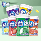 益达无糖木糖醇40粒瓶装 口香糖薄荷糖清新口气休闲糖果零食