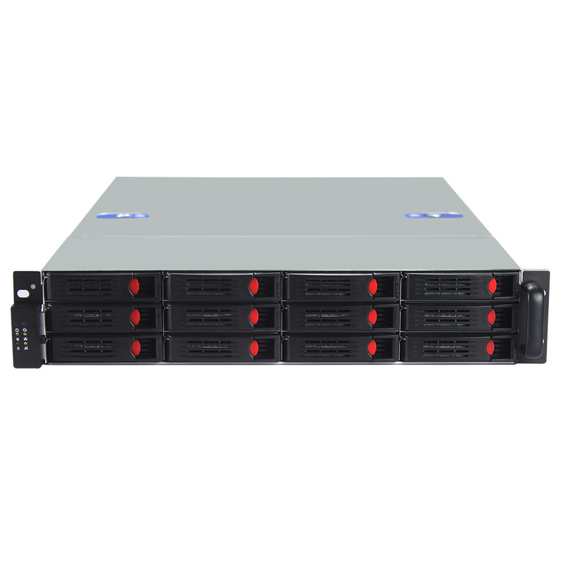 2u机架式服务器多盘位热插拔机箱超微工控12盘位热插拔存储550深