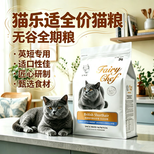 猫乐适全价猫粮营养猫粮CF89 英短无谷成猫幼猫英国短毛包邮猫粮