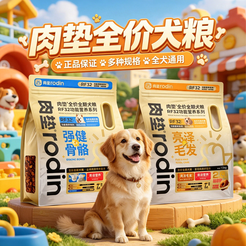 肉垫RF32狗粮功能营养粮金毛泰迪冻干狗主食肉丝生骨肉正品包邮