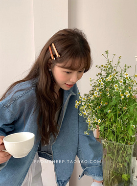 BetterMood自制韩系醋酸一字发夹女侧边夹高级感刘海碎发夹子发卡