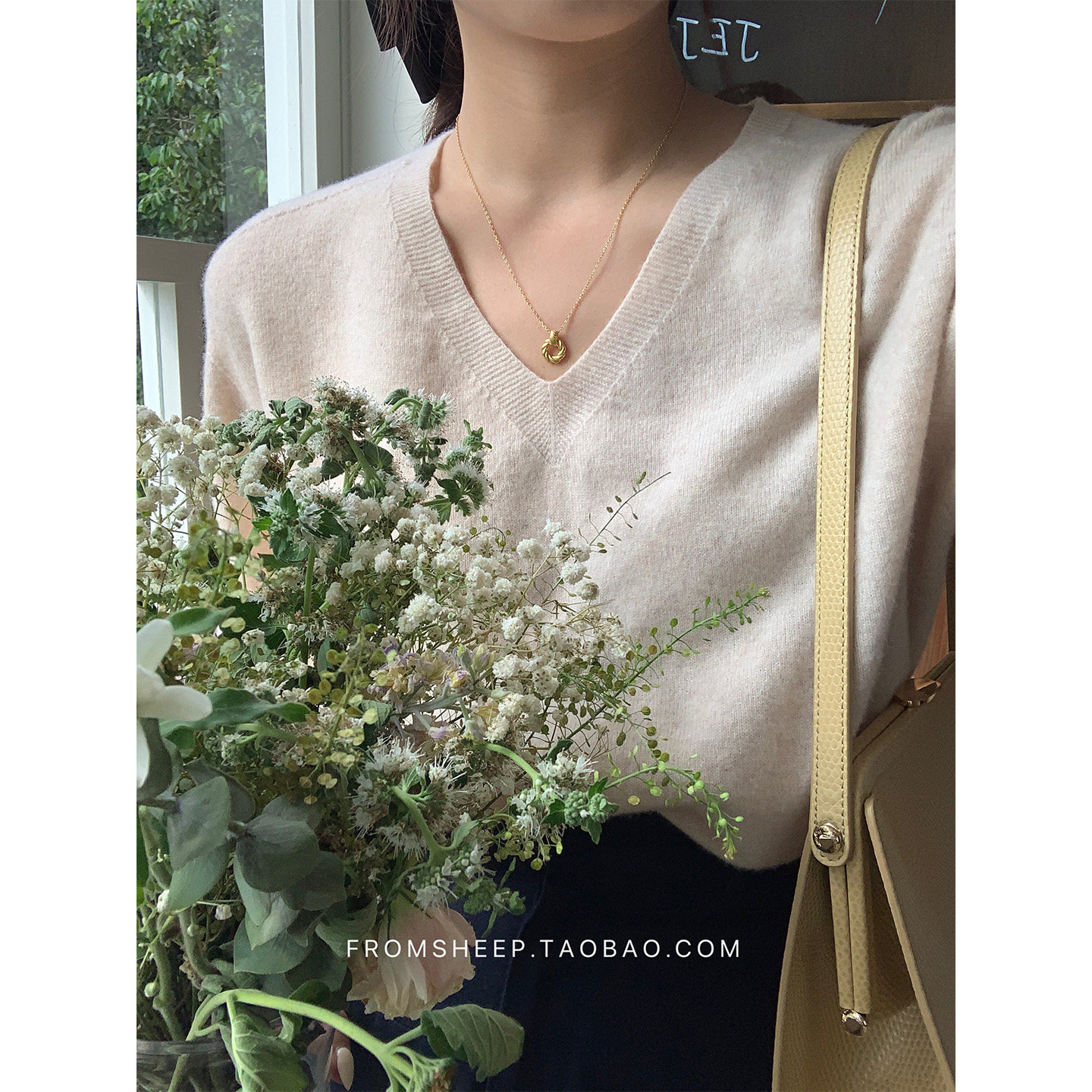 FromSheepS925银简约圆环项链