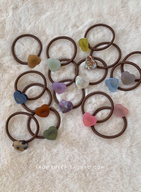 BetterMood自制~醋酸爱心发绳女韩国精致高级感皮筋皮套头绳发圈