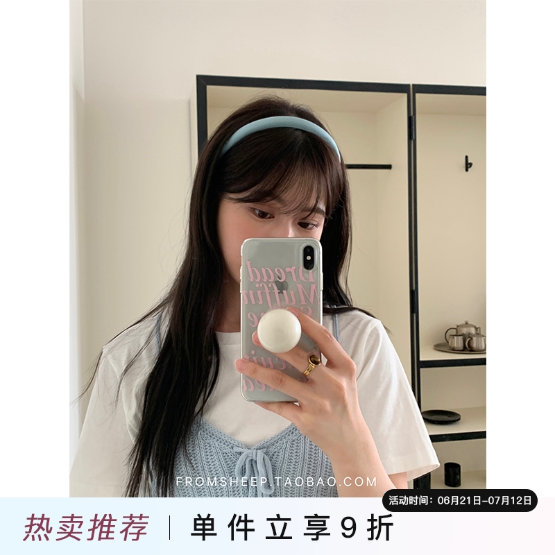 FromSheep~韩国复古蓝色发箍女2025新款夏高级感发捆头箍发卡发饰
