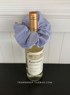 FromSheep~简约蓝色条纹大肠发圈女2025新款马尾头绳百搭头花发饰