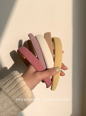 白色斜纹压发发箍女复古百搭发卡发捆韩式精致高级感发窟头箍发饰