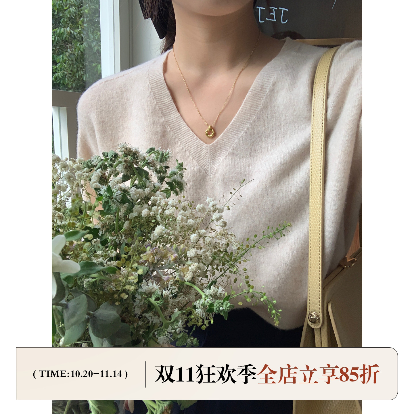 FromSheepS925银简约圆环项链