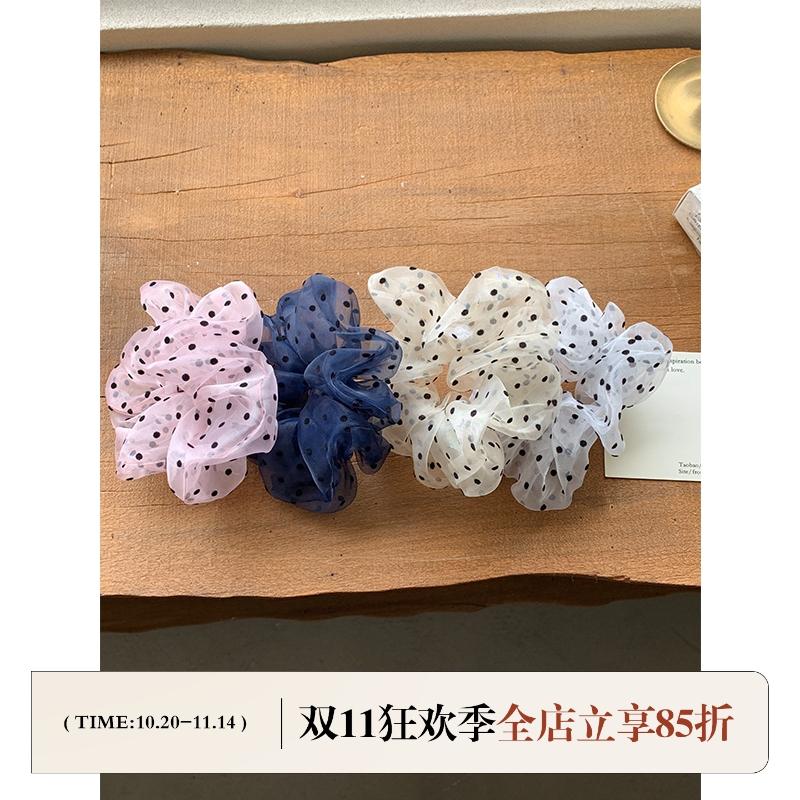 FromSheep~网纱植绒点点发圈女