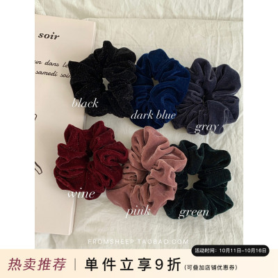 FromSheep韩国细闪丝绒大肠发圈