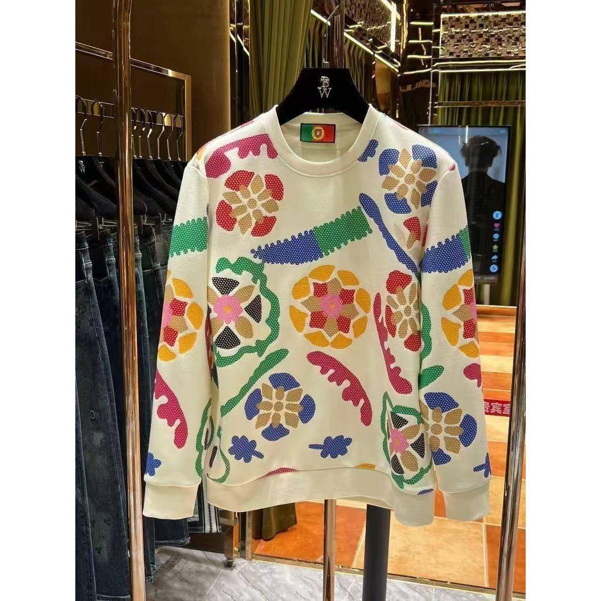 Mostarsea~潮流百搭秋季新款卫衣印第安图腾印花时尚潮流男