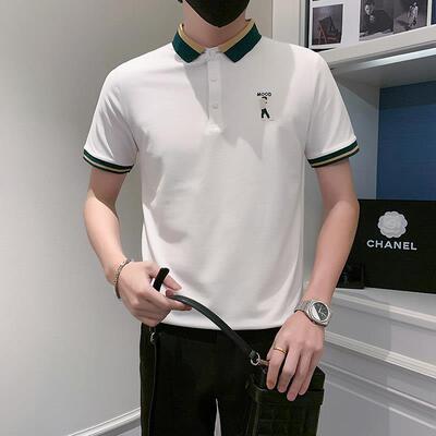 Trend Mr潮牌翻领POLO衫男夏季新款百搭休闲ins潮撞色时尚短袖T恤