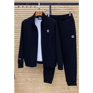 斯蒂芬运动套装男春秋季跑步休闲两件套潮牌高端夹克男士立领外套