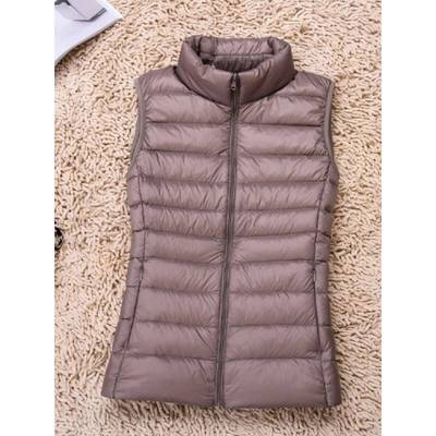 潮牌2025秋冬季轻薄羽绒服马夹女短款宽松显瘦外套白鸭绒背心马甲